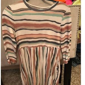 Striped Multicolor Women's Mini Dress